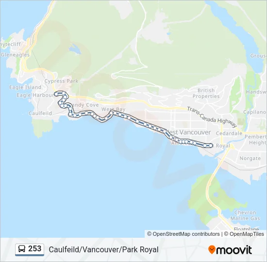 253 Bus Line Map