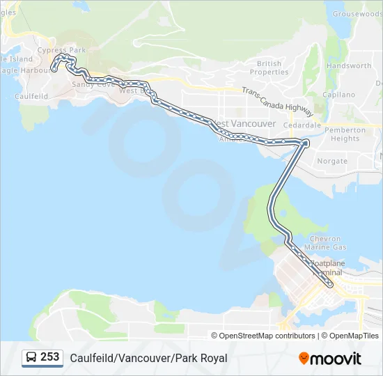 253 Bus Line Map
