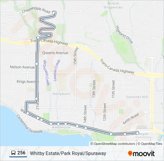 256 Bus Line Map