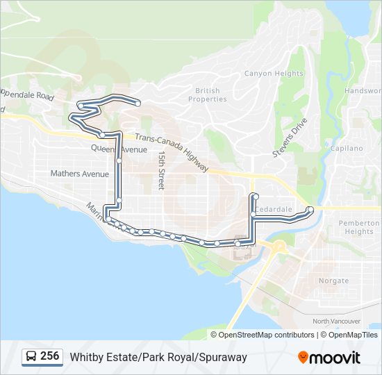 256 Bus Line Map