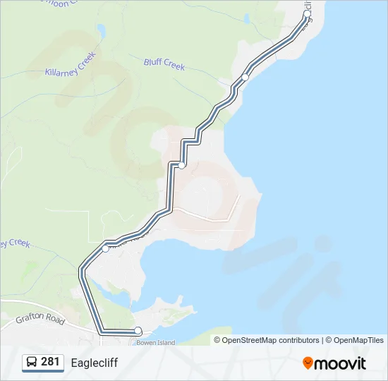 281 Bus Line Map