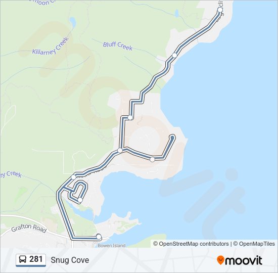 281 Bus Line Map