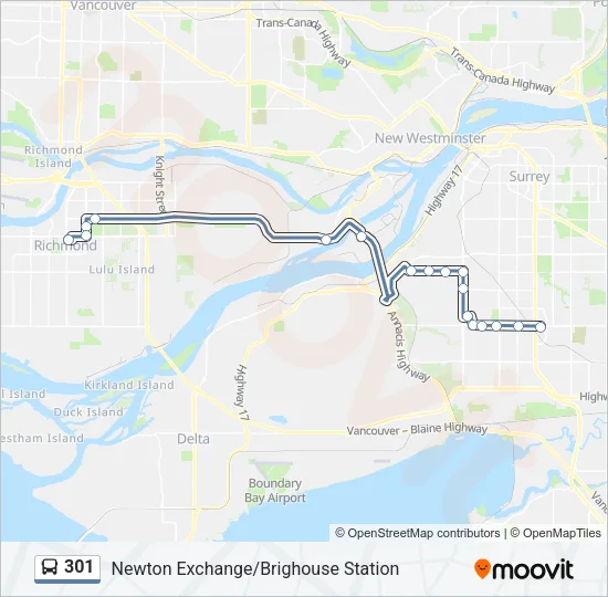 301 Bus Line Map