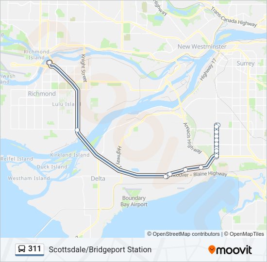 311 Bus Line Map