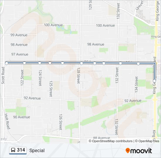314 Bus Line Map