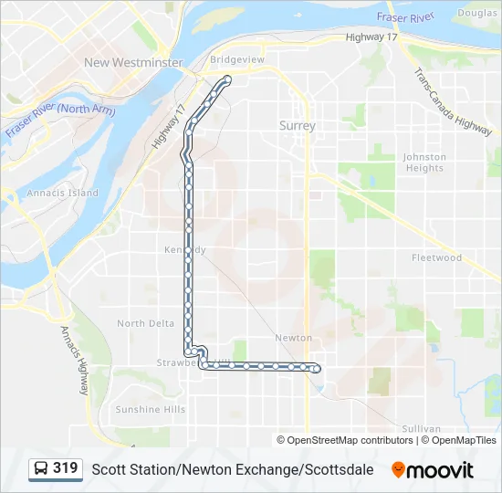 319 Bus Line Map