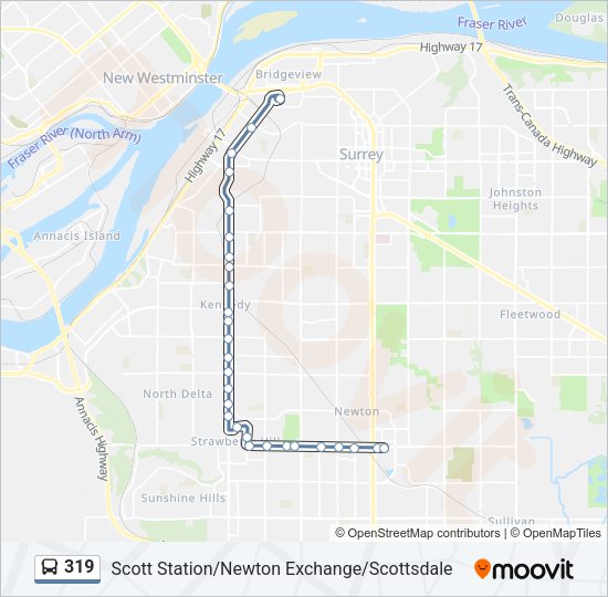 319 Bus Line Map