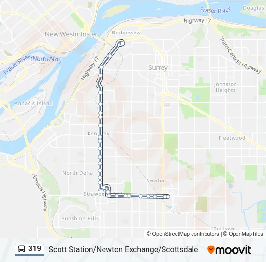 319 Bus Line Map