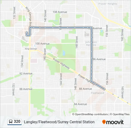 320 Bus Line Map