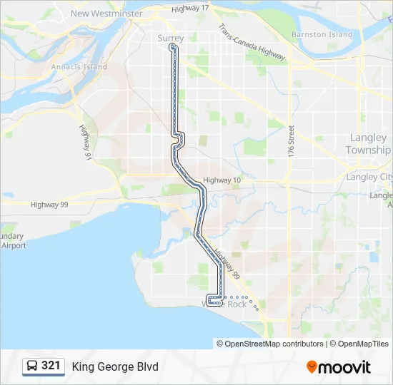 321 Route: Schedules, Stops & Maps - King George Blvd/To Surrey Central ...