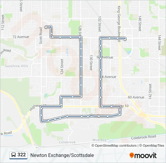 322 Bus Line Map
