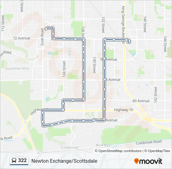 322 Bus Line Map