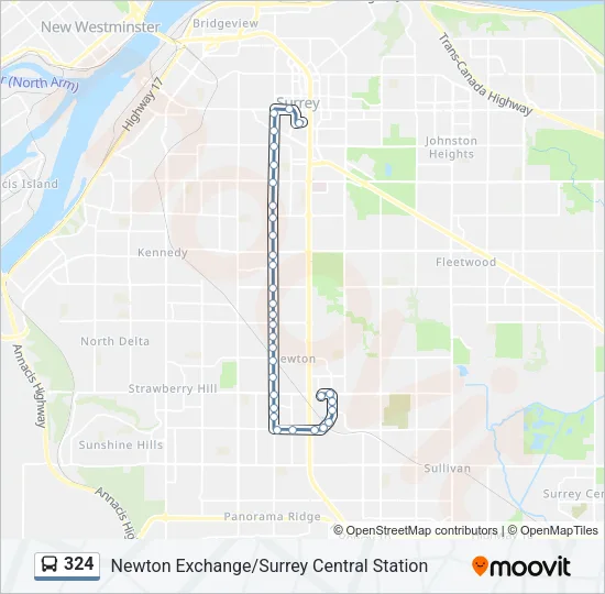 324 Bus Line Map