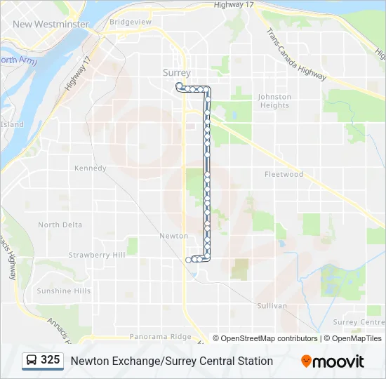 325 Bus Line Map