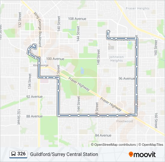 326 Bus Line Map