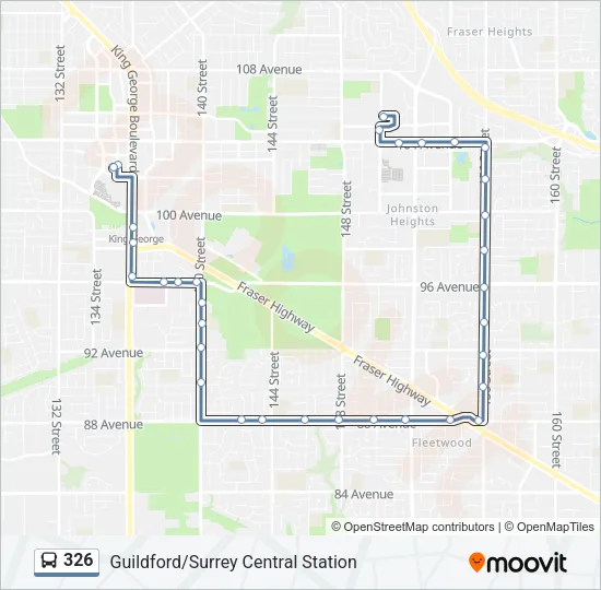 326 Bus Line Map