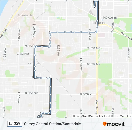 329 Bus Line Map