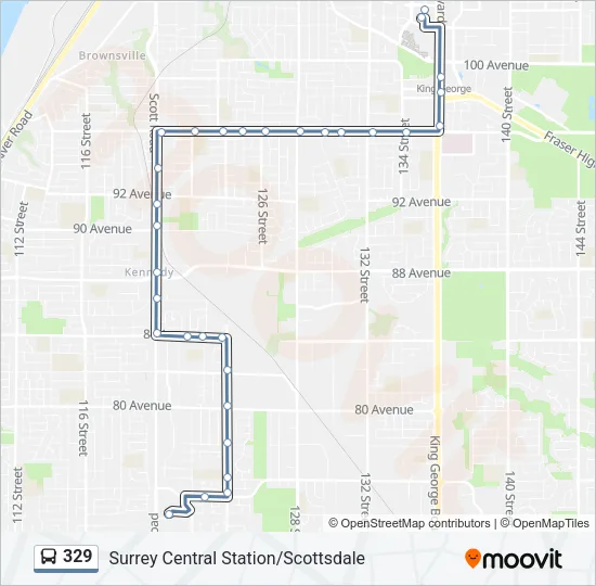 329 Bus Line Map