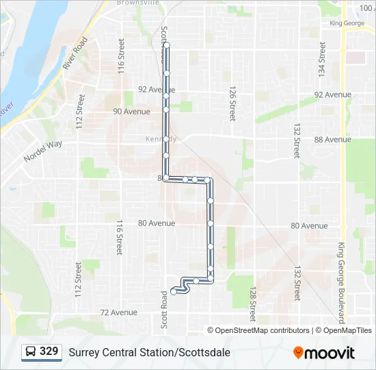 329 Bus Line Map
