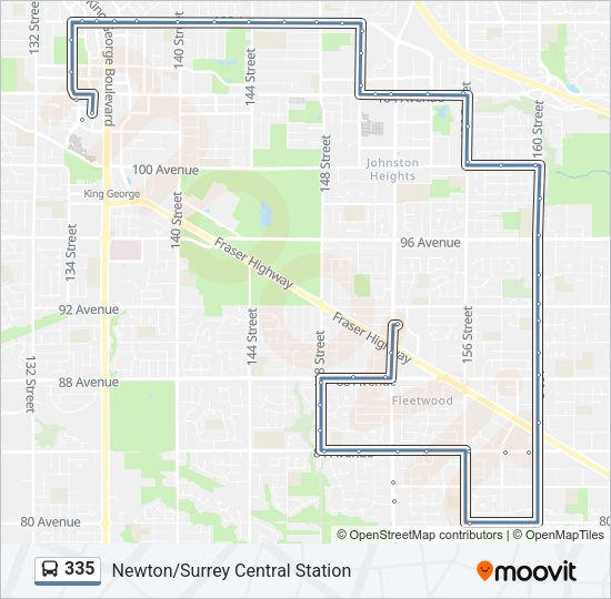 335 Bus Line Map