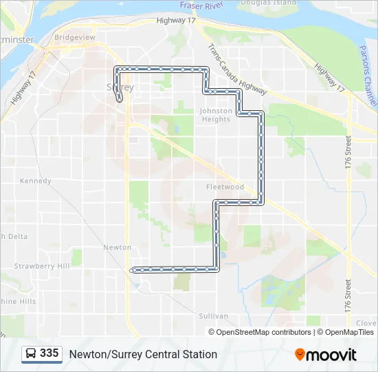 335 Bus Line Map