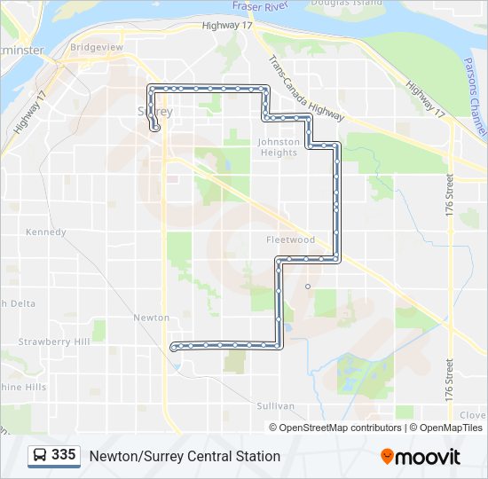 335 Bus Line Map