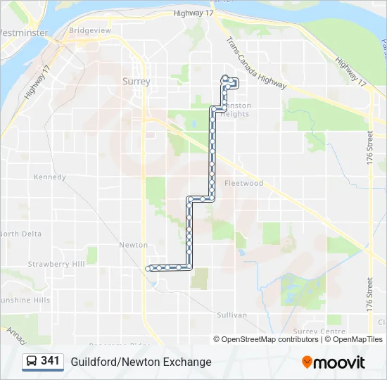 341 Bus Line Map