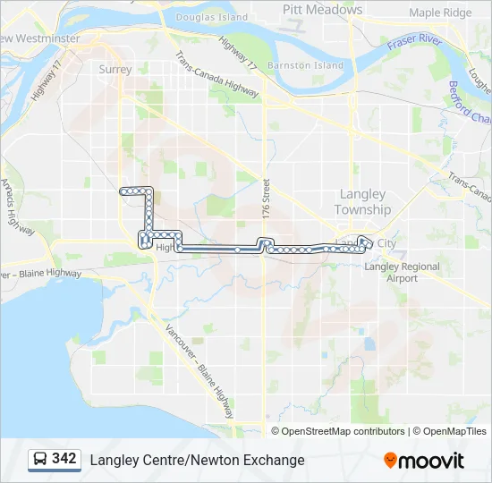 342 Bus Line Map