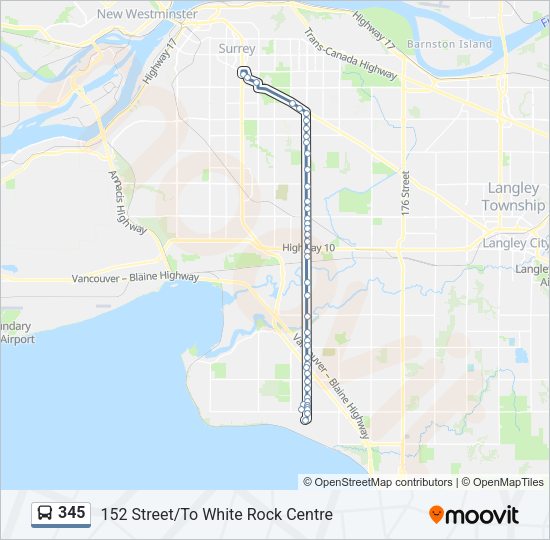 345 Bus Line Map