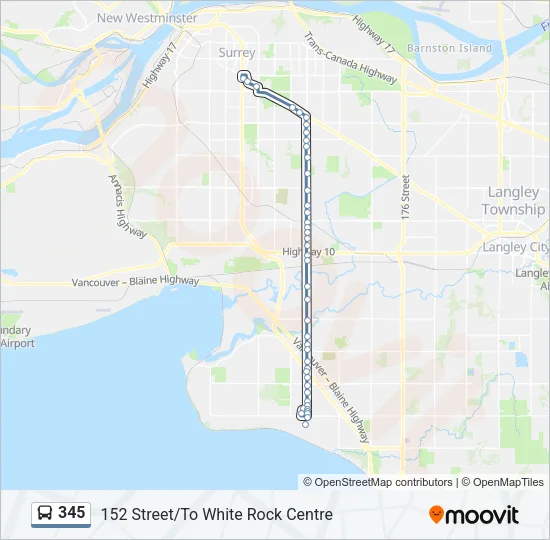 345 Bus Line Map