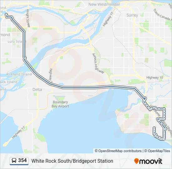 354 Bus Line Map