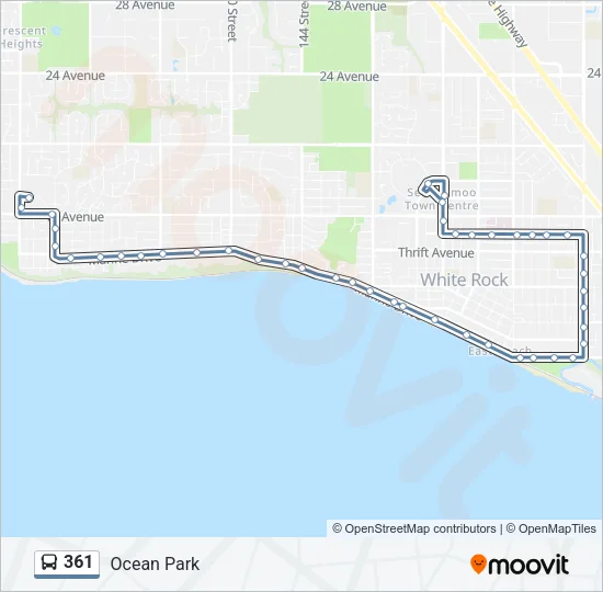 361 Bus Line Map