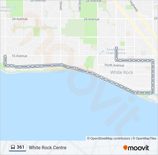 361 Bus Line Map