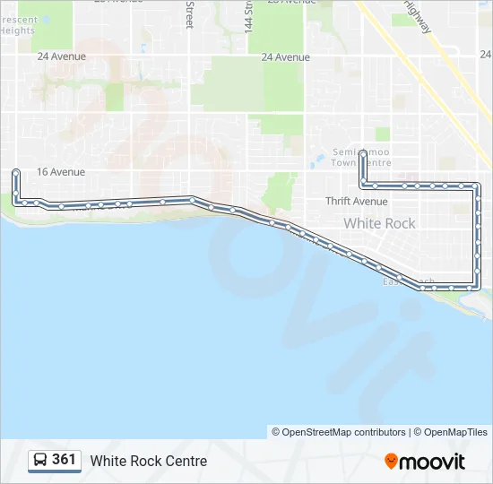 361 Bus Line Map