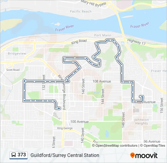 373 Bus Line Map