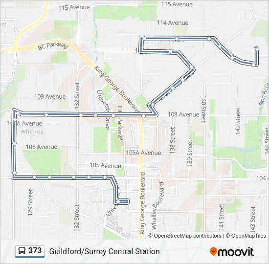 373 Bus Line Map