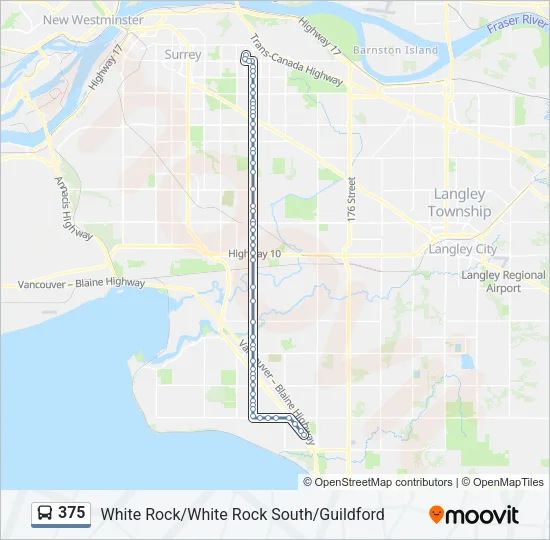 375 Bus Line Map