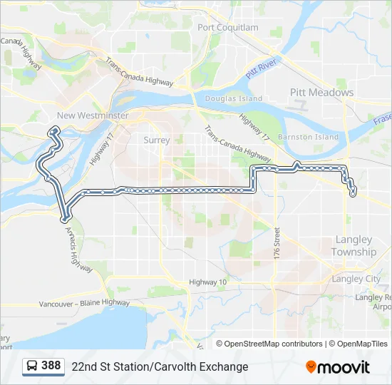 388 Bus Line Map