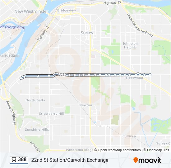 388 Bus Line Map
