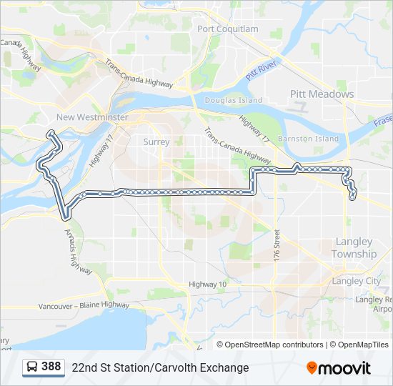 388 Bus Line Map