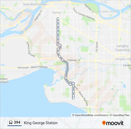 394 Bus Line Map