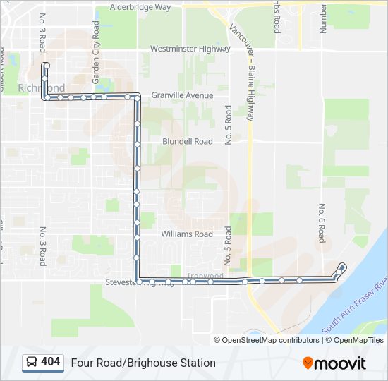 404 Bus Line Map