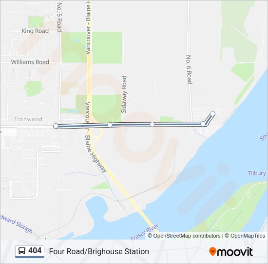 404 Bus Line Map