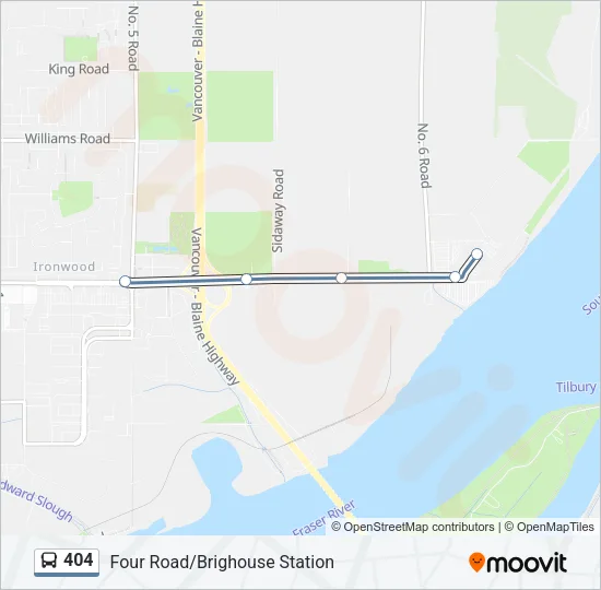 404 Bus Line Map