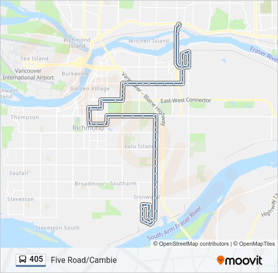 405 Bus Line Map