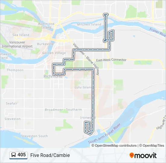 405 Bus Line Map
