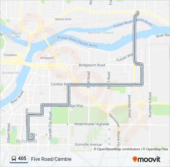 405 Bus Line Map