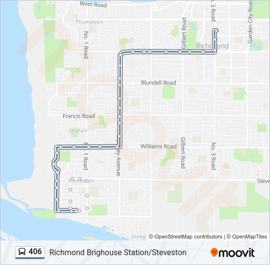 406 Bus Line Map