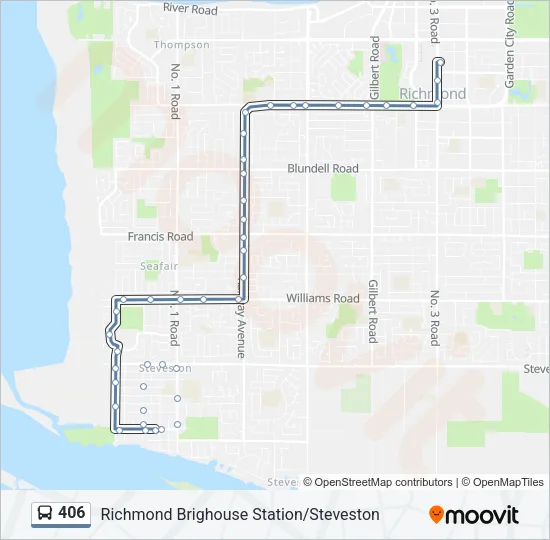 406 Bus Line Map