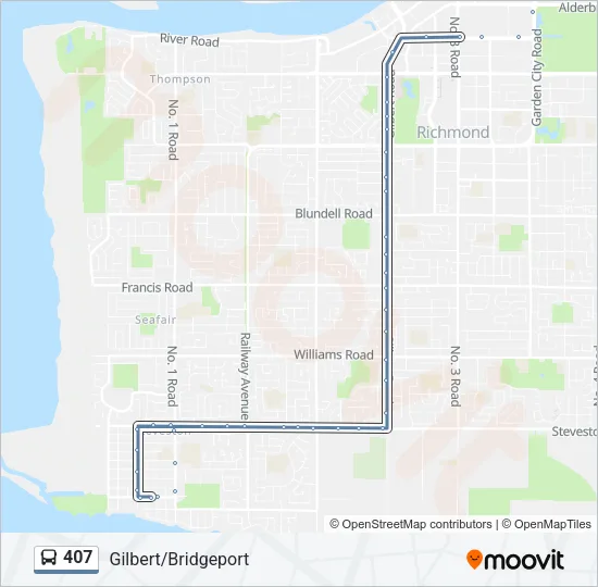 407 Bus Line Map